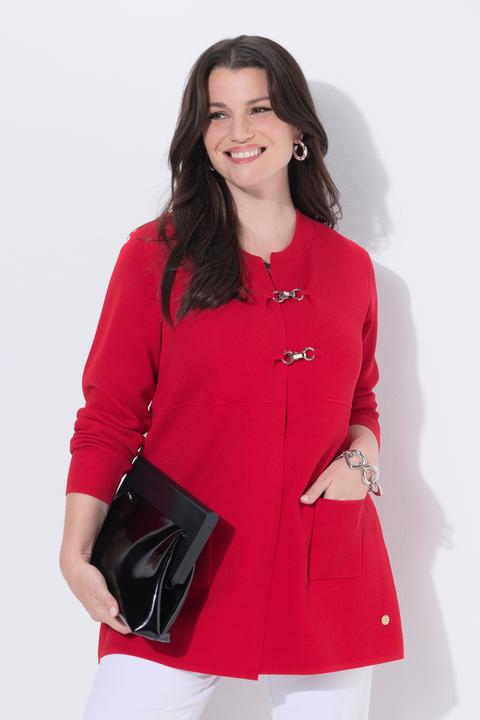 Actual product image Ulla Popken Toggle Close Cardigan (56)