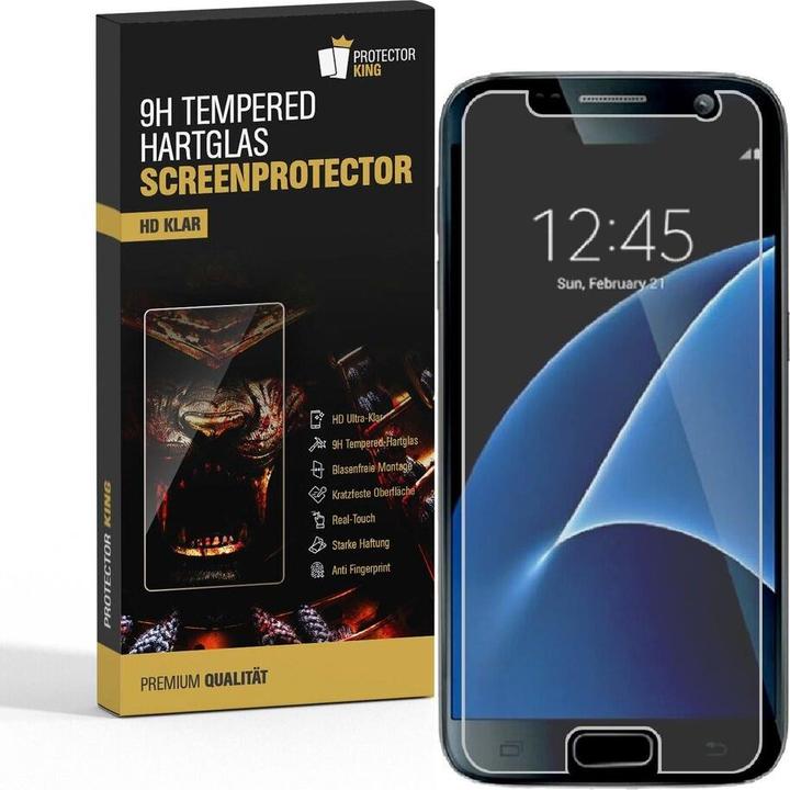 Actual product image Protectorking 2x 3D A++ real tempered 9H armoured glass CLEAR (2 Piece, Samsung Galaxy S7)