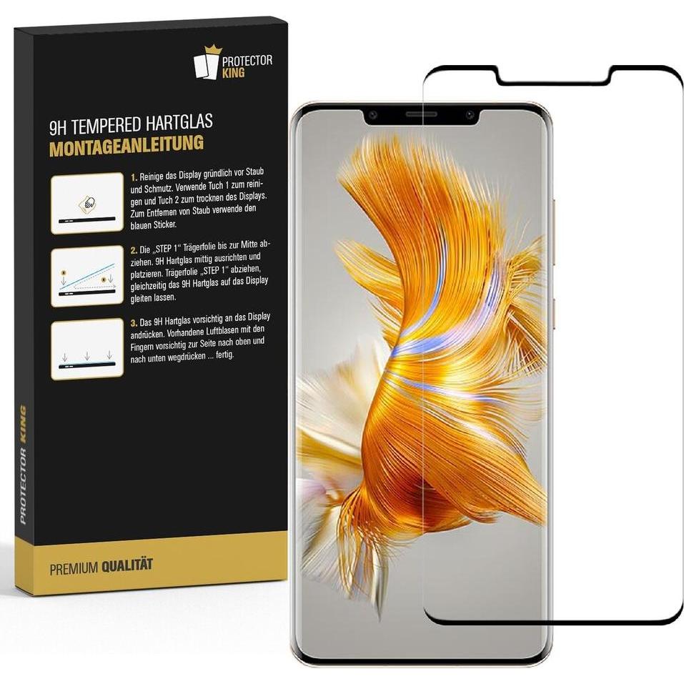 Thumbnail - Protectorking 2x echtes Tempered 9H Panzerhartglas 3D KLAR (2 Stück, Huawei Mate 50 Pro), Smartphone Schutzfolie