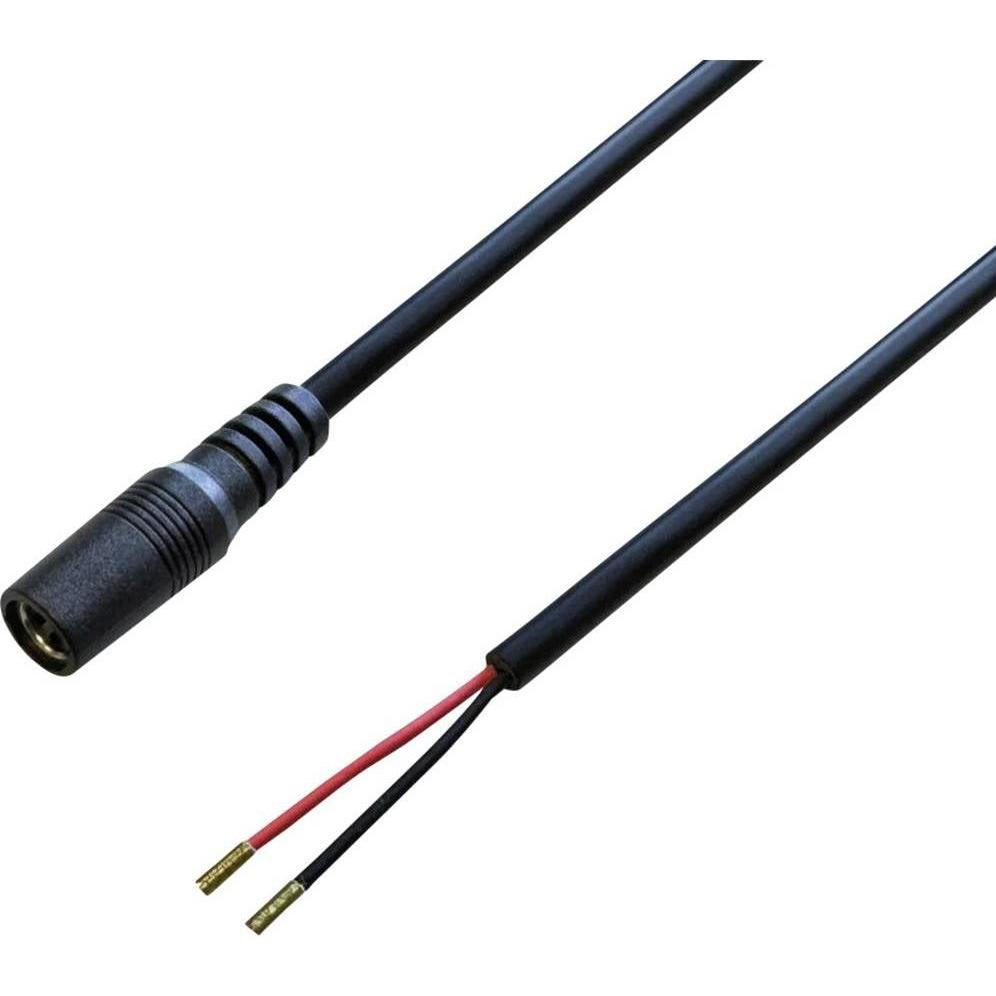 BKL Electronic 076104 Kupplung DC-Kupplung - Aderendhülsen 2 m 1 St., Cavo + Spina elettrica