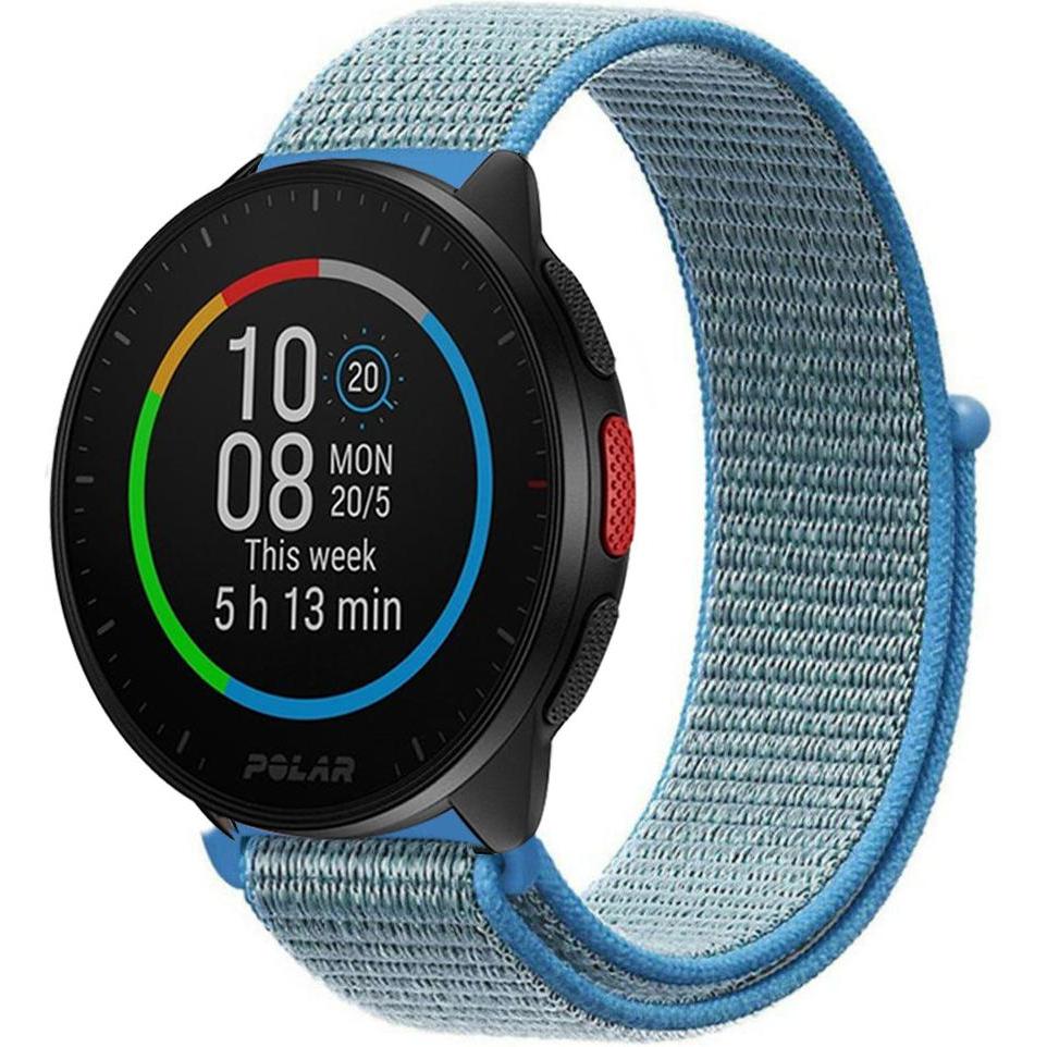Strap-it Nylonarmband (20 mm, Nylon, Pacer), Uhrenarmband, Blau