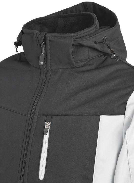 Actual product image FHB Men's softshell jacket JANNIK white, anthracite size S (S)