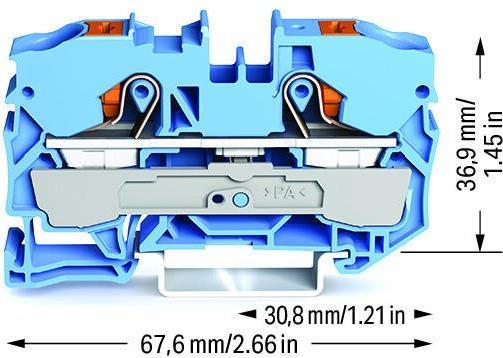 Produktbild Wago Durchgangsklemme 10 mm Push-In