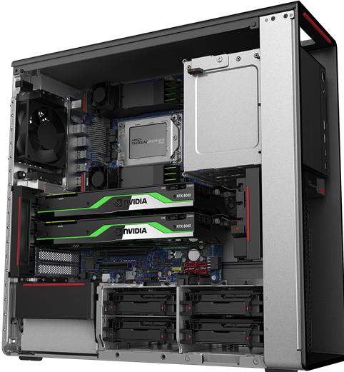 Actual product image Lenovo ThinkStation P620 (AMD Ryzen ThreadRipper PRO 3945WX, 32 GB, 1000 GB)