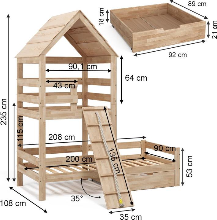 Produktbild VitaliSpa Teddy (90 x 200 cm)