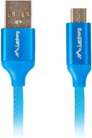 Actual product image Lanberg CA-USBM-20CU-0010-BL USB Cable 1 m 2.0 Micro USB A USB A Blue (1 m, USB 2.0)