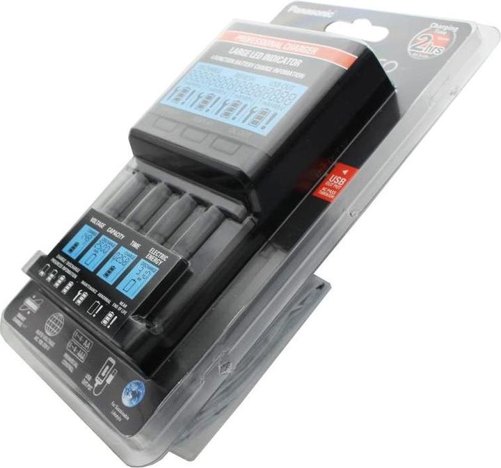 Produktbild Panasonic Ladegerät Eneloop BQ-CC65 inkl., 4 eneloop AAA Micro und AccuCell AkkuBox Blue (1 Stk., AAA, Ladegerät inkl. Akku)