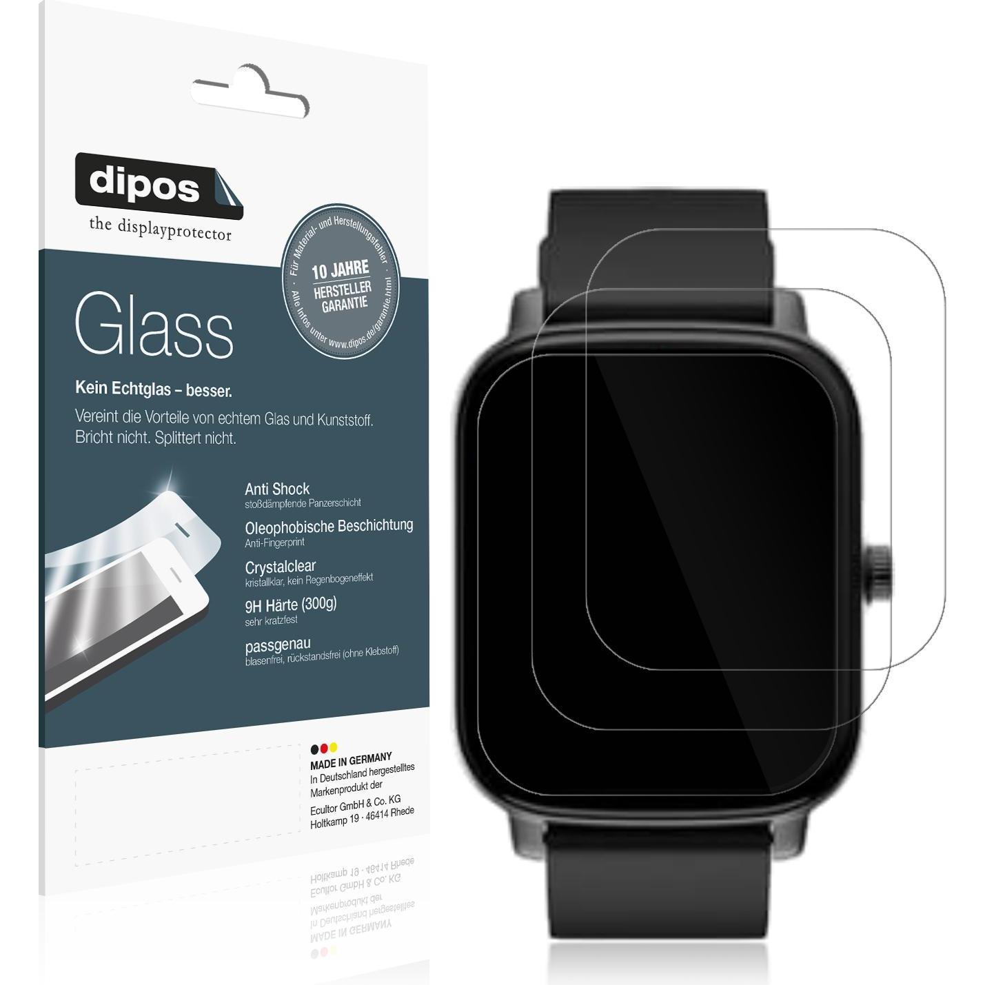 Dipos Displayschutz Anti-Shock, Smartwatch Schutzfolie, Transparent