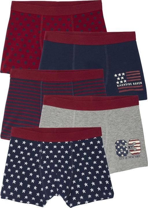 Immagine prodotto Vertbaudet 5er-Pack Boxershorts mit Flaggenmotiven, Jungen (92, Confezione da 5 pezzi)