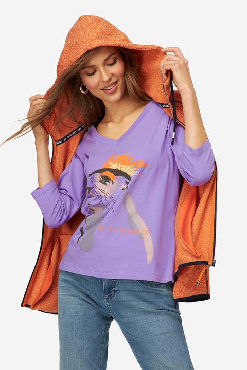 Produktbild Laurasøn T-Shirt, Robbe, V-Ausschnitt, 3/4-Ärmel, OEKO-TEX (M)
