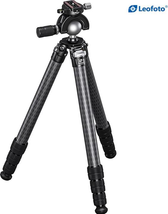Actual product image Leofoto SA-404C+MH-60S CNC Tripod Hard Anodize (2006205175) (Carbon, Metal)