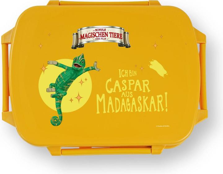 Actual product image Awave The School of Magical Animals lunch box snack box, made of rPET | yellow, Caspar