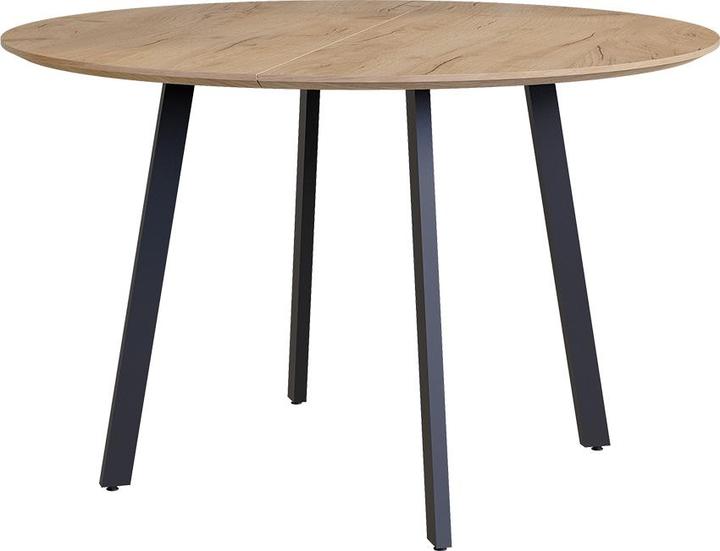 Vicco Dining table Halvar, Black/Goldkraft oak, 120 x 120 cm