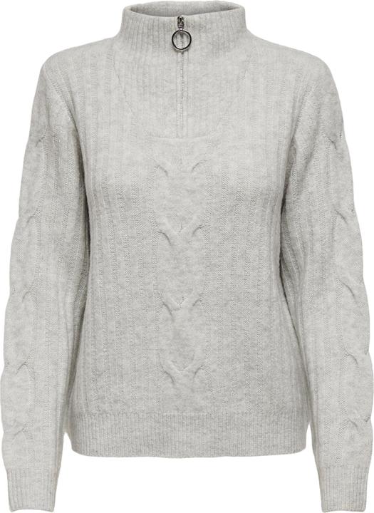 Image du produit JdY Pull en maille torsadée avec fermeture éclair (L)