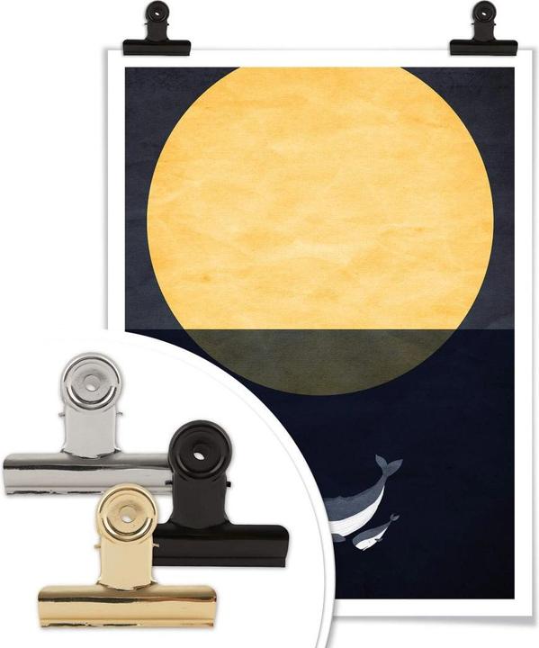 Actual product image Trenddeko Full moon over the sea (24 x 30 cm)