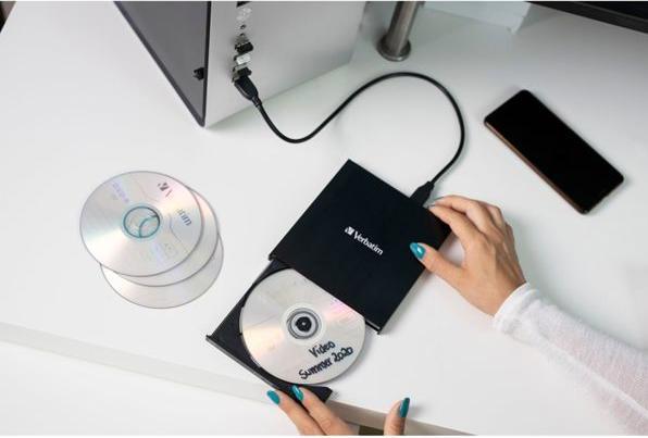 Actual product image Verbatim External slimline CD-DVD burner (DVD writer)