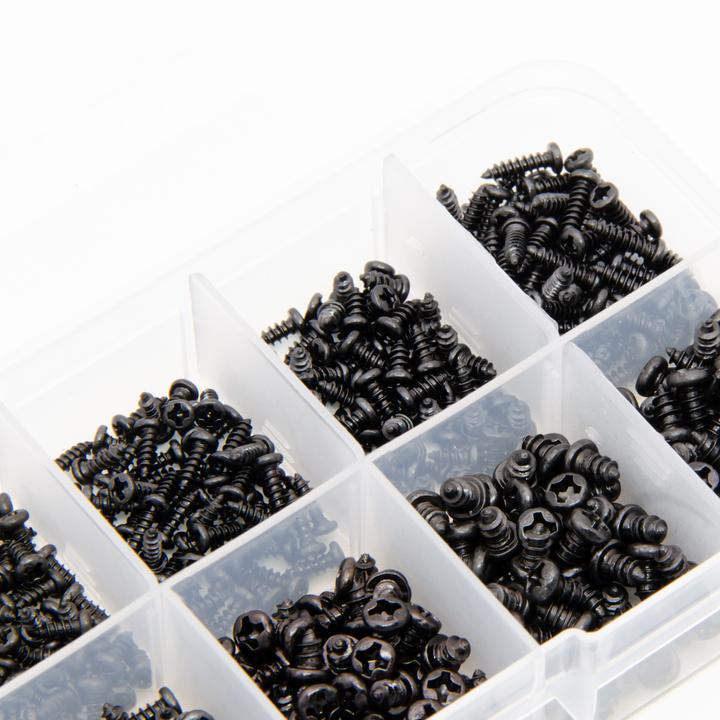 Actual product image Purecrea 600pcs Self-tapping screws burnished M2/M2.3/M2.6/M3