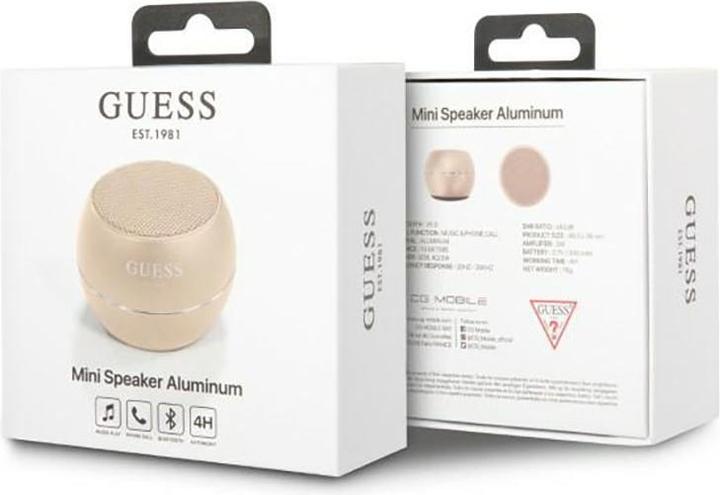 Actual product image Guess głośnik Bluetooth GUWSALGED Speaker mini złoty/gold (4 h, Rechargeable battery operated)