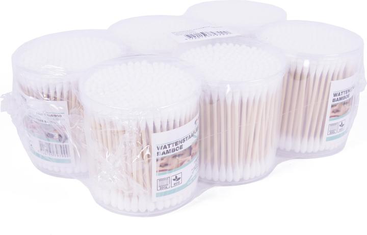 Actual product image Benson Care Cotton swabs bamboo 200 pieces plastic box