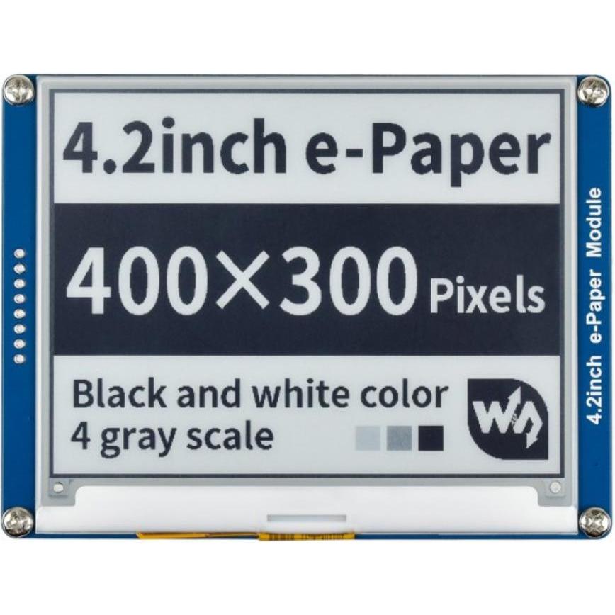 WaveShare DEBO EPA 4.2 - Schede di sviluppo - Display ePaper 4.2"" nero/bianco, Scheda + Kit di sviluppo