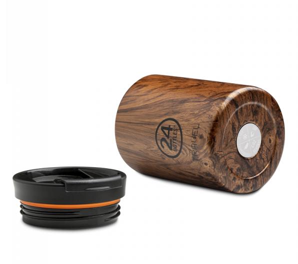 Actual product image 24 Bottles Thermo mug Travel Tumbler 0.35 l Sequoia Wood