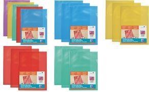 Image du produit Elba Pochettes transparentes, DIN A4, en PVC, 0,15 mm, couleurs assorties : bleu, jaune, rouge, violet (A4, 10 x)