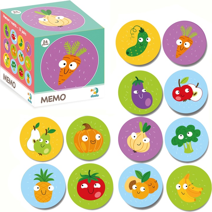 Produktbild Dodo Kleines Memory Früchte und Gemüse (Deutsch, Englisch, Französisch, Italienisch)