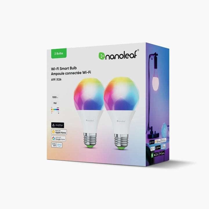 Image du produit Nanoleaf WiFi Smart LED Glühbirne A60/E27 2 Pack (E27, 1000 lm, 2x)