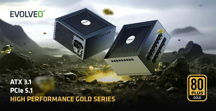 Produktbild Evolveo G650, Netzteil 650W, ATX3.1, 14cm, aPFC, 80+ GOLD, 3 Jahre Garantie (650 W)