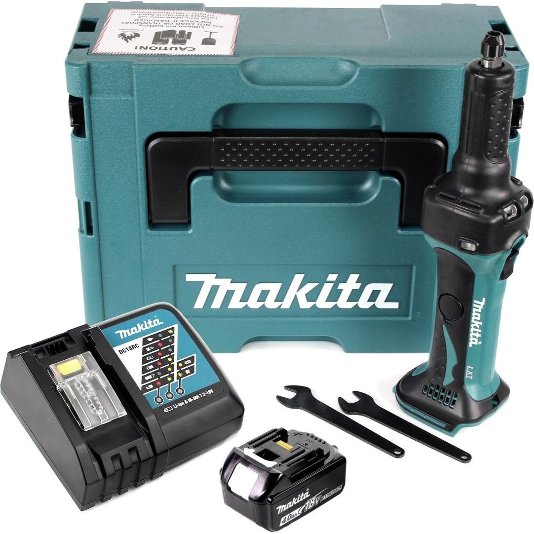 Thumbnail - Makita, Schleifmaschine + Poliermaschine, DGD 800 RM1J Akku Geradschleifer 18V + 1x Akku 4,0Ah + Ladegerät + Makpac (Exz...