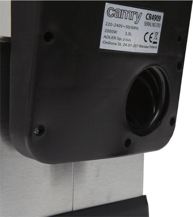 Produktbild Camry CR 4909 Eins/Eine(r) Eigenständig Heissluftfritteuse, Satinierter Stahl