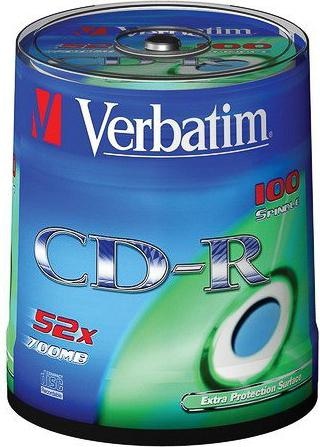 Productafbeelding Verbatim CD-R 52x, 700MB, 100 spoel (100 x)