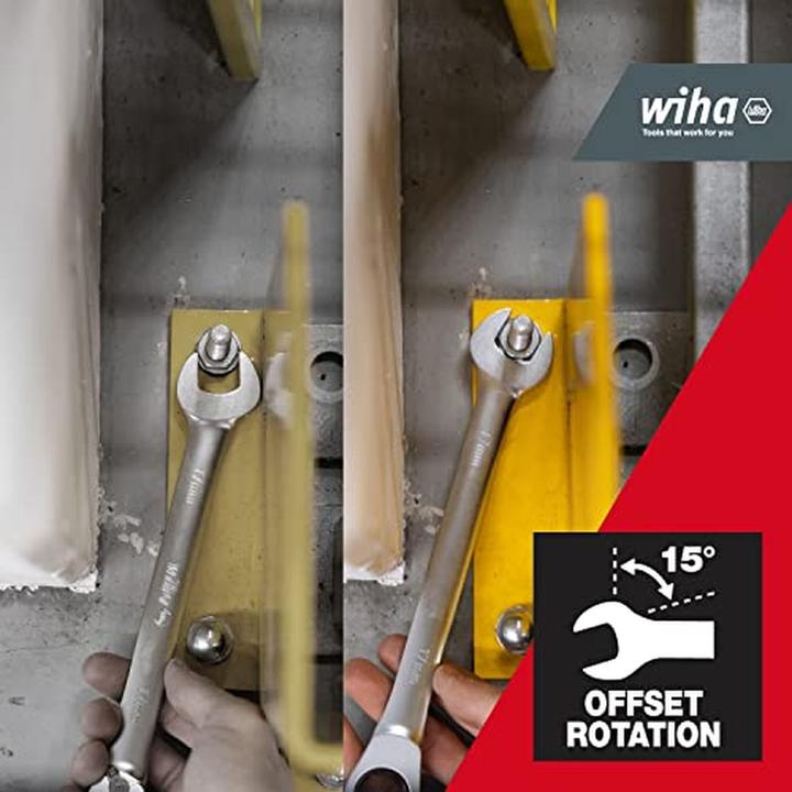 Actual product image Wiha Ringratschen-Gabelschlüssel Set (19 mm, 12 mm, 14 mm, 16 mm, 10 mm, 18 mm, 17 mm, 11 mm, 15 mm, 8 mm, 9 mm, 13 mm)