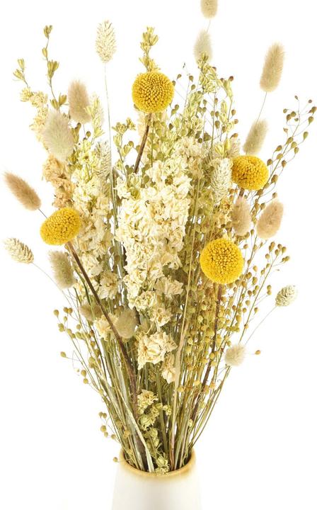 Geschenkkörbe CH Bouquet di fiori secchi "Happy Yellow (Fiori secchi)