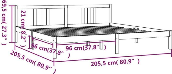 Image du produit vidaXL Bettrahmen (200 x 200 cm)