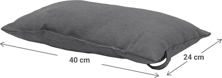 Produktbild Natura Punto Kopfkissen für Garten- und Liegestühle, ca. 24 x 40 cm, grau (24 x 40 cm)