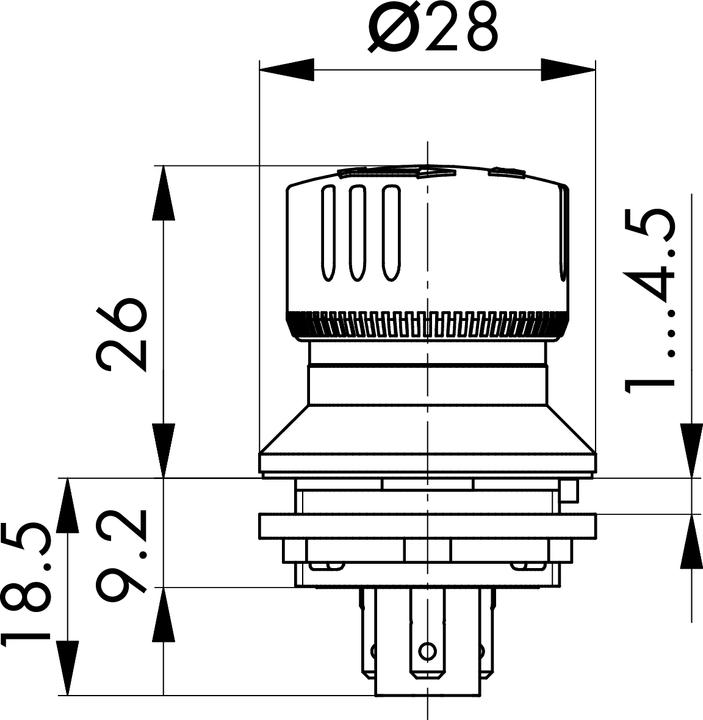 Immagine prodotto Schlegel FRVKDOO R0 Pulsante con visualizzazione dello stato attivo (illuminato) / inattivo (non illuminato)