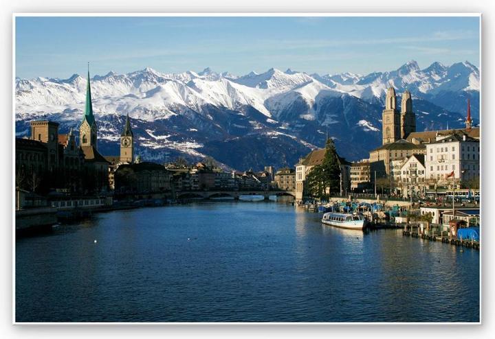 Immagine prodotto Trenddeko Lago di Zurigo con le Alpi (100 x 70 cm)