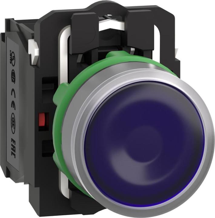 Actual product image Schneider Electric Schneider illuminated pushbutton XB5AW36M5C0compl plastic tactile blue