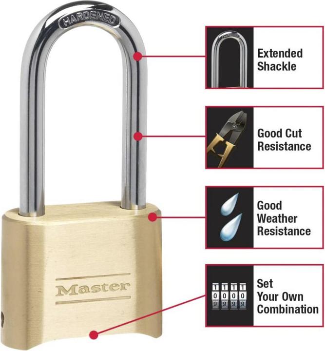 Actual product image Master Lock Zinc combination lock 175EURDLH