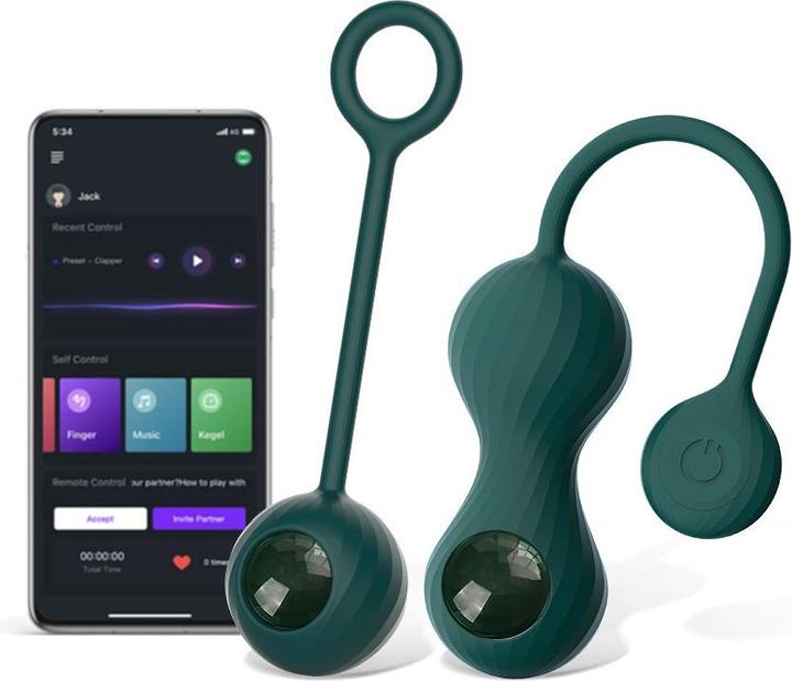 Actual product image Magic Motion Crystal Duo Smart Cone Vibrator with Weight Set
