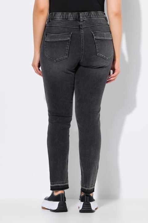Produktbild Ulla Popken Jeans Sarah, Fransensaum, schmales Bein, Komfortbund (46)