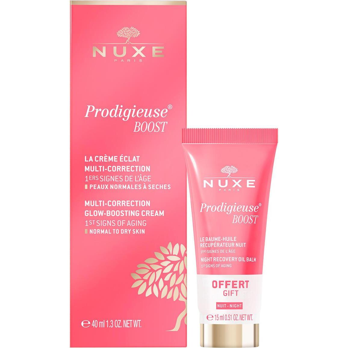 Nuxe Crema Set Regalo Bellezza, Prodigieuse Boost Set E Olio Balsamo (Set Per La Cura Del Viso)
