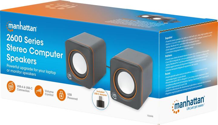 Actual product image Manhattan Speakers for PC and laptop - 2600 Series