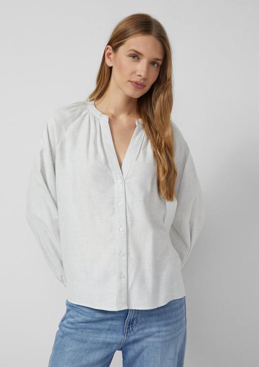 Immagine prodotto s.Oliver Bluse Geraffte Bluse im Relaxed Fit mit durchgehender Knopfleiste (32)