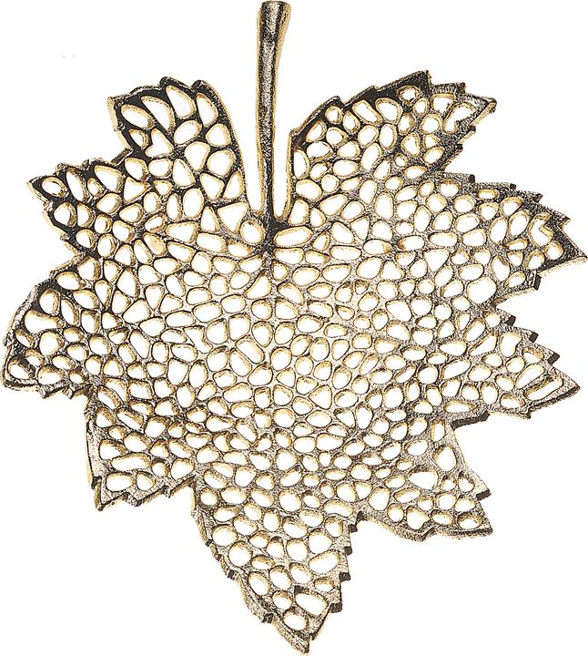 Produktbild Beliani Dekoschale Aluminium gold Ahornblätter 3er Set PEMALI (35 cm)