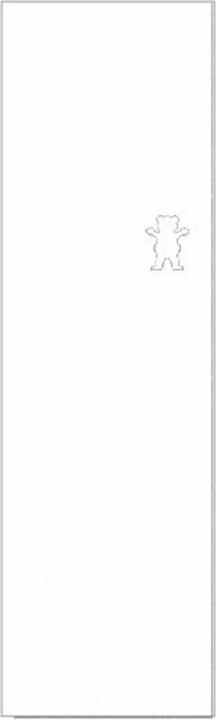 Grizzly Bear Cutout Griptape Regular White