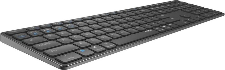 Image du produit Rapoo Clavier sans fil multimode E9800M, disposition DE, gris foncé (DE, Sans fil)