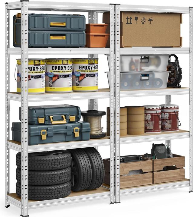Songmics Schwerlastregal 875kg 2er-Set verzinkt silber Stahl