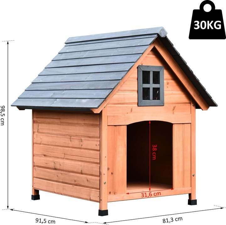 Actual product image PawHut Cabin Style Dog House